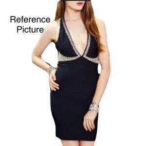 Morgan and Co.  Cross Back Sequined Party Night Dress